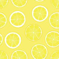 Lemon yellow summer pattern. Seamless vector with slice of citrus fruits. Juicy, sour fruits lemonade, orange juice. For cocktail, print