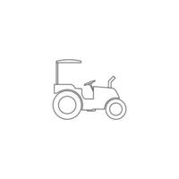 diseño de plantilla de ilustración de vector de icono de tractor