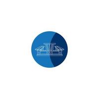 Picnic table icon vector