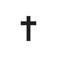 Christian cross icon vector