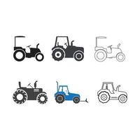 diseño de plantilla de ilustración de vector de icono de tractor