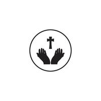 icono de cruz cristiana vector