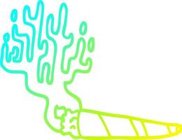 cold gradient line drawing cartoon medical pot vector