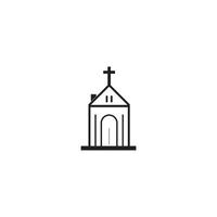 Christian cross icon vector