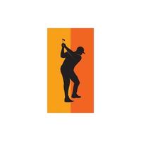 diseño de plantilla de ilustración de vector de icono de golf