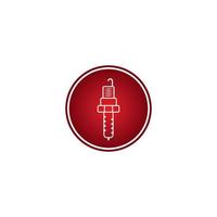 spark plug icon vector