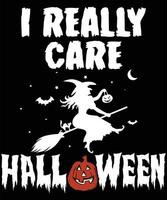 I really care Halloween vector