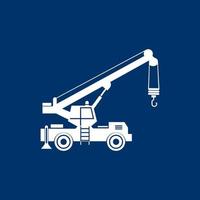 Crane truck icon vector