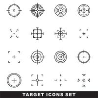 icon set target editable vector