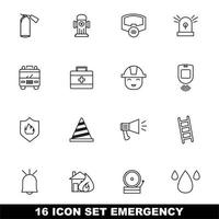 Set Icon emergency editable vector