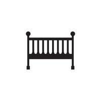 Baby bed icon vector