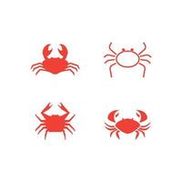 Crab icon vector illustration template design