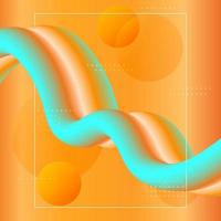 Abstract gradient fluid orange wallpaper design for presentation, banner, cover. Gradient technology network communication template. vector