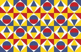 Abstract colorful blue yellow red geometric seamless pattern background. cover, wrapping paper, pillow case decorative design.