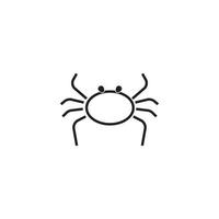 diseño de plantilla de ilustración de vector de icono de cangrejo