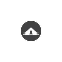 Tent icon vector