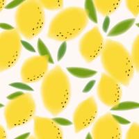 Vector Summer Fresh Lemon Seamless Graphic or Fabric Pattern