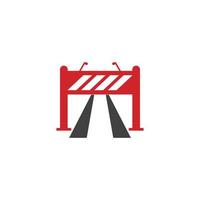 Traffic barrier Icon vector