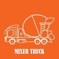 mixer truck icon vector