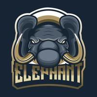 logotipo de mascota de elefante buen uso para insignia de emblema de identidad de símbolo y más vector