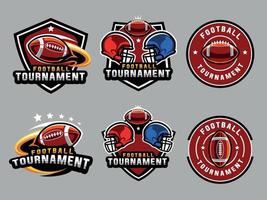 Set of American football  logos and emblems vector
