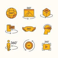 360 Icon Collection Set vector