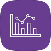 Histogram Line Round Corner vector