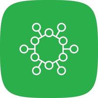 Atom Structure Line Round Corner vector