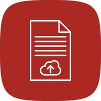 Files Upload Line Round Corner vector