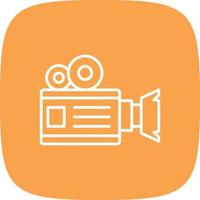 Video Camera Line Round Corner vector