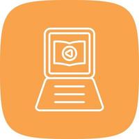 Video Tutorial Line Round Corner vector