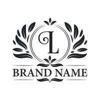 Vintage Luxury golden L letter logo design. vector