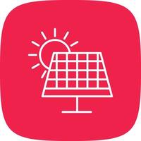 Solar Panel Line Round Corner vector