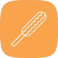 Corndog Line Round Corner vector