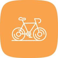 Bicycle Line Round Corner vector