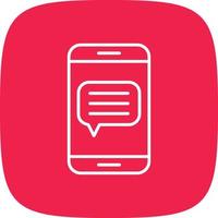Message Line Round Corner vector