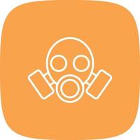 Gas Mask Line Round Corner vector