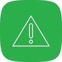 Warning Sign Line Round Corner vector
