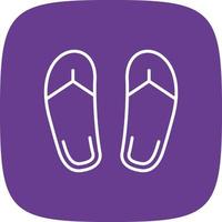 Flip Flops Line Round Corner vector