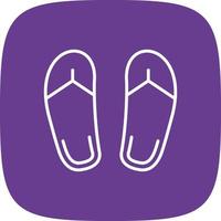 Flip Flops Line Round Corner vector