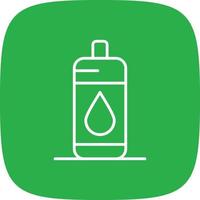 Water Bottle Line Round Corner vector