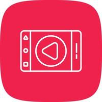 Live Streaming Line Round Corner vector