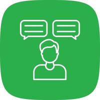 Chat Line Round Corner vector
