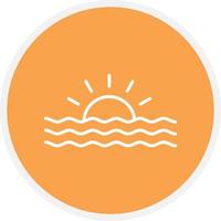 Sunset Line Circle vector
