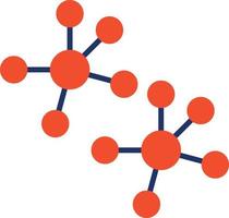 Molecules Color Icon vector