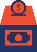 Donation Line Inverted Icon vector