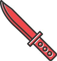 cuchillo lleno retro vector