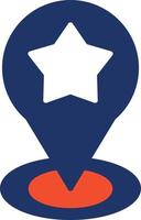 Location Line Inverted Icon vector