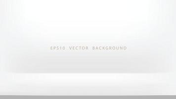 Empty white stage vector background