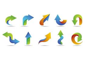 flechas conjunto de icono de flecha. ilustración de diseño de vector de flecha. símbolo de flecha